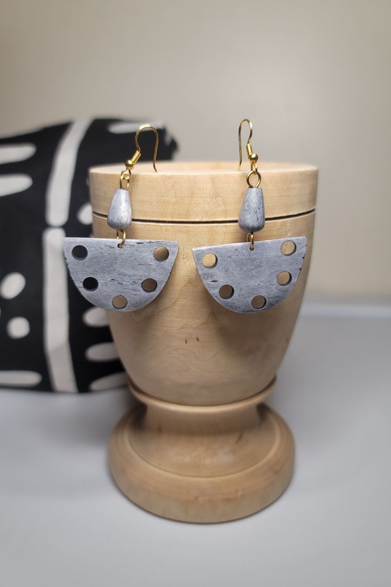 African Brass Earrings Fouzia