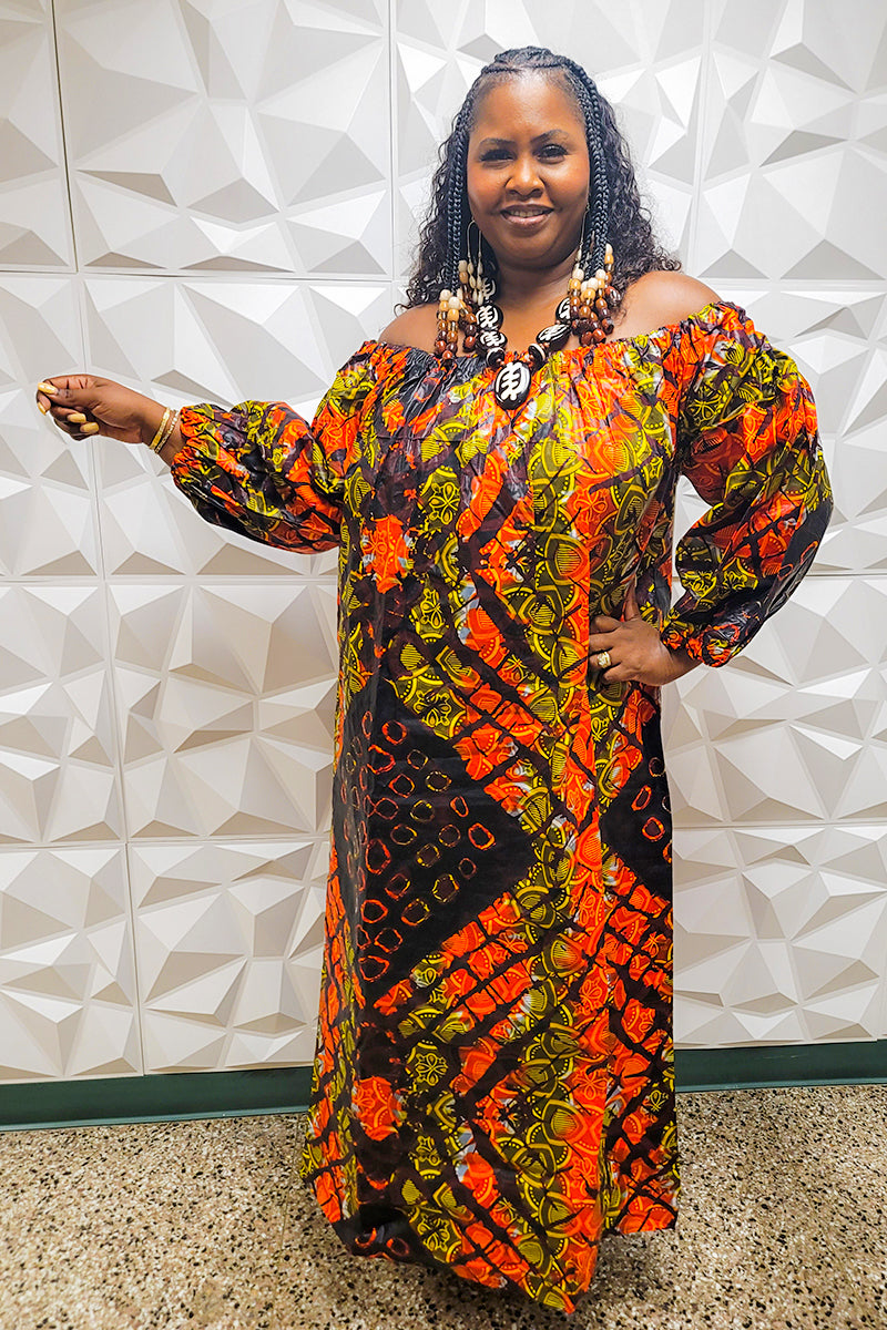 African Maxi Dress Queen Amina –