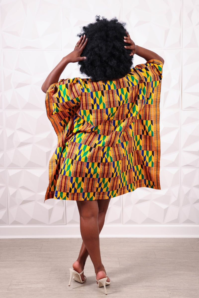 Kente Dashiki Maxi Shirt