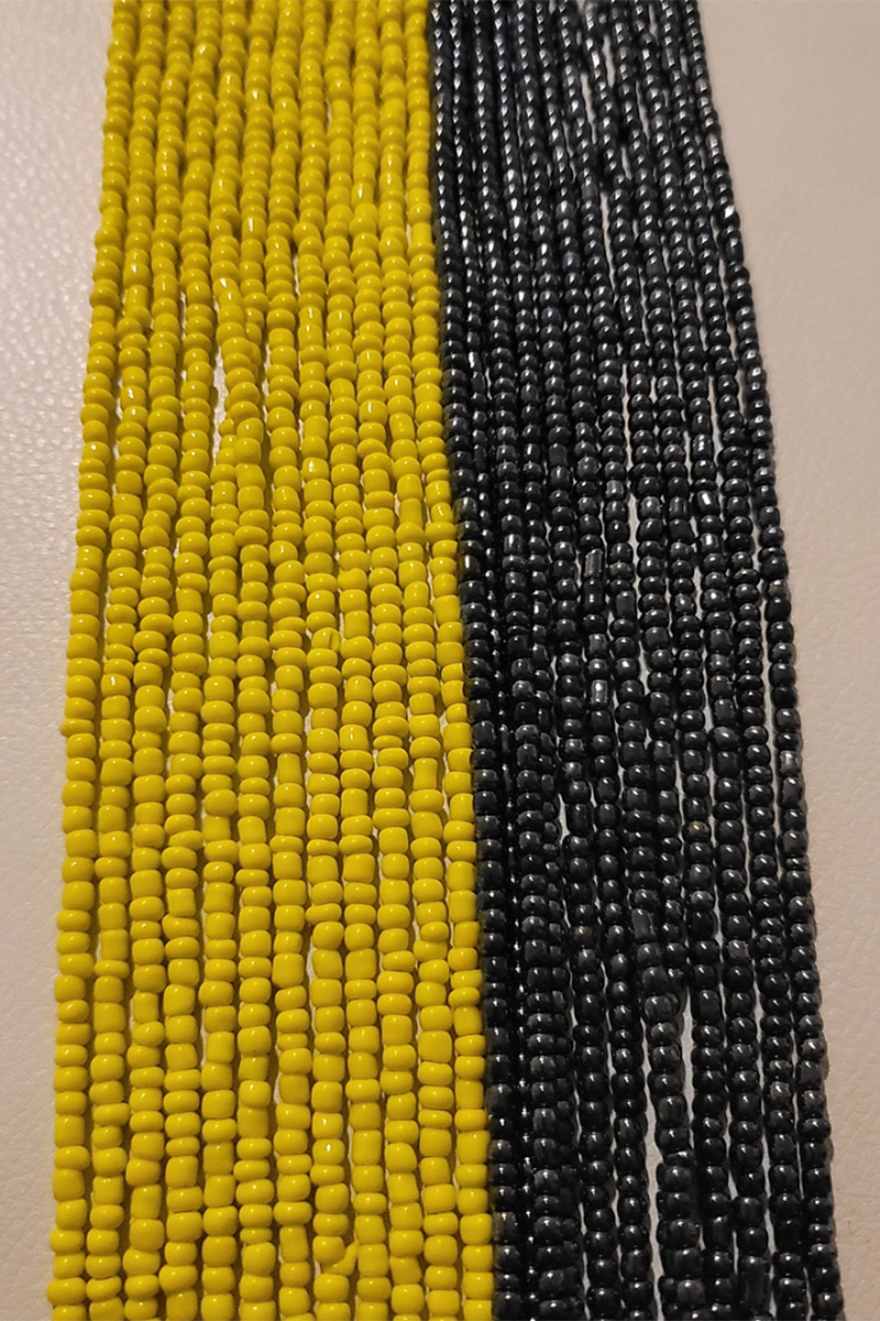 African Tie On Strand Waist beads Metallic