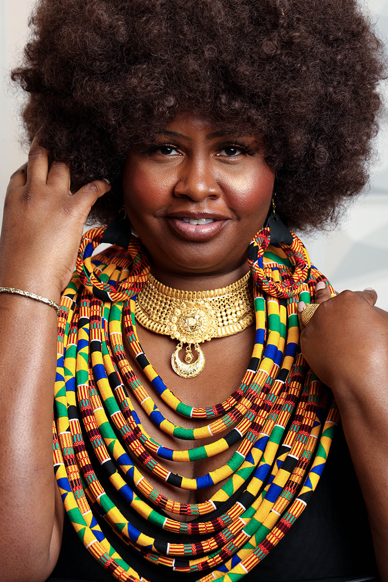 Kente African Multi Strand Necklace