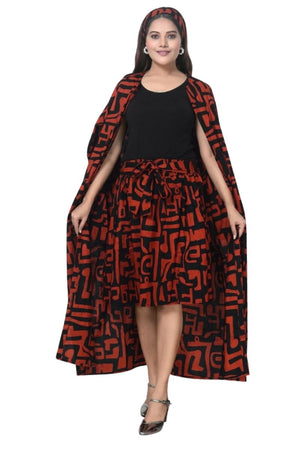 African Print Skirt & Duster Set Octavia