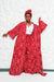 African Print Red Long Kimono Ella