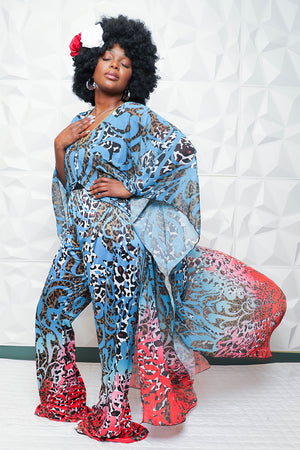Lola Beach Wear Kimono & Pant Set
