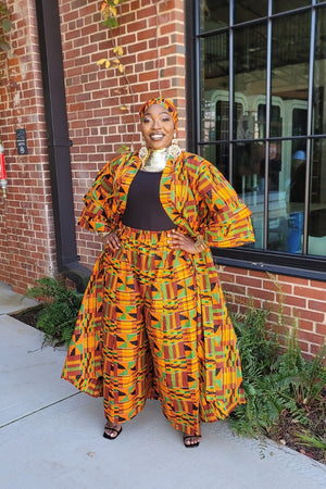 African Print Kente Long Kimono Arianna