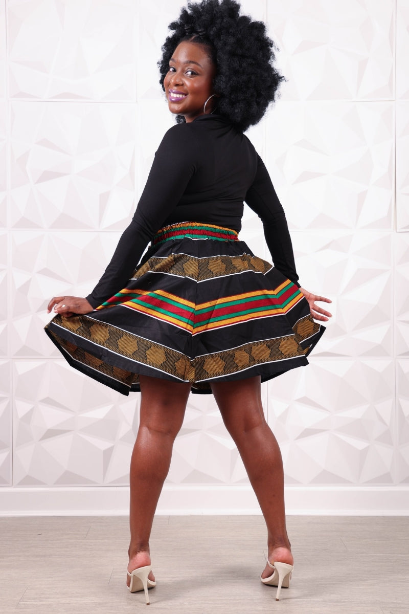 Shop African Print Ankara Fabric Mini Skirts Online Kkunda