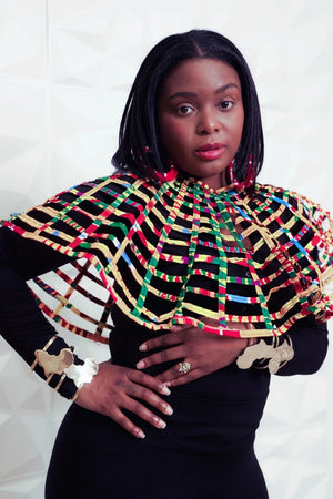 African Print Necklace Cape