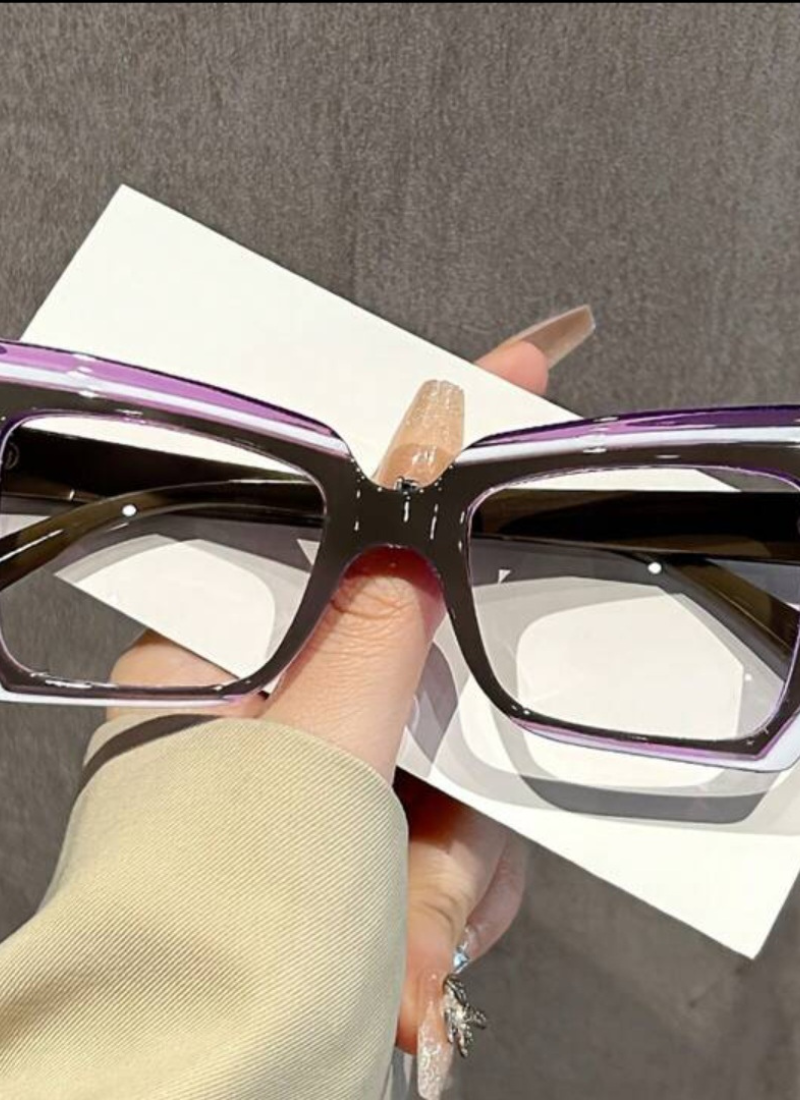 Retro Fashion Eyeglasses with Multicolored Frame Bold Statement Fashion Glasses Tashekia