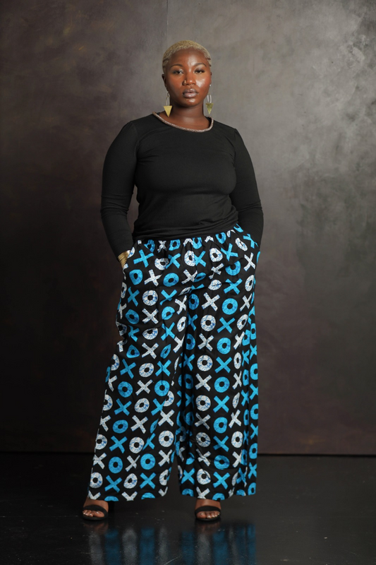 African Palazzo Pants with Pockets Zambezi