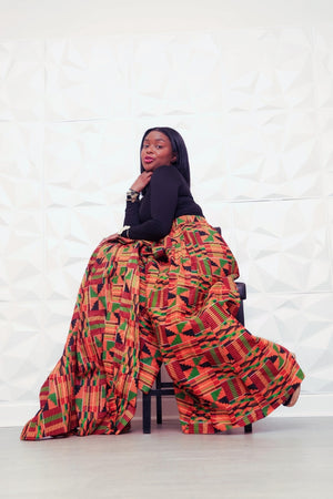 African Print Kente Long Kimono Arianna