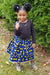 Blue African Print Ankara Fabric Girls Skirt