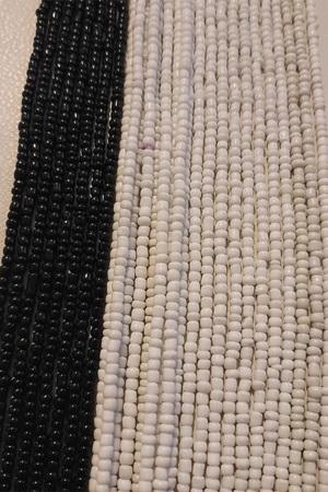 African Tie On Strand Waist beads White