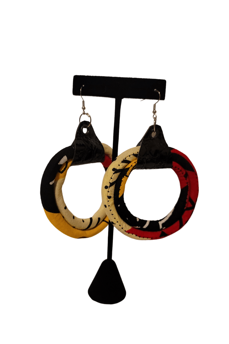 Buy African Print Handmade Circle Earrings Online Kkunda